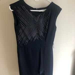 Navy Blue mini Embellished Dress - Bcbgmaxazria